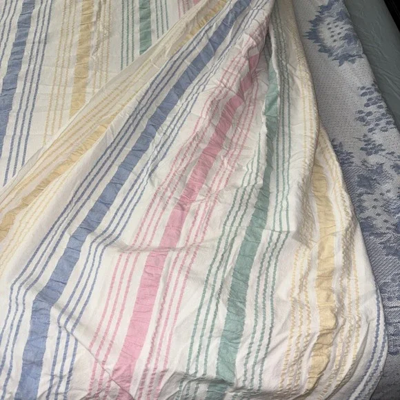 VTG 1960-1980 Seersucker thick Cotton KINGbed Cover 120X90 coverlets large